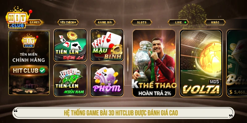 Hitclub - Cổng Game Hit Club, Trang Chủ & Tải App Mới Nhất Hệ thống game bài 3D HITCLUB được đánh giá cao
